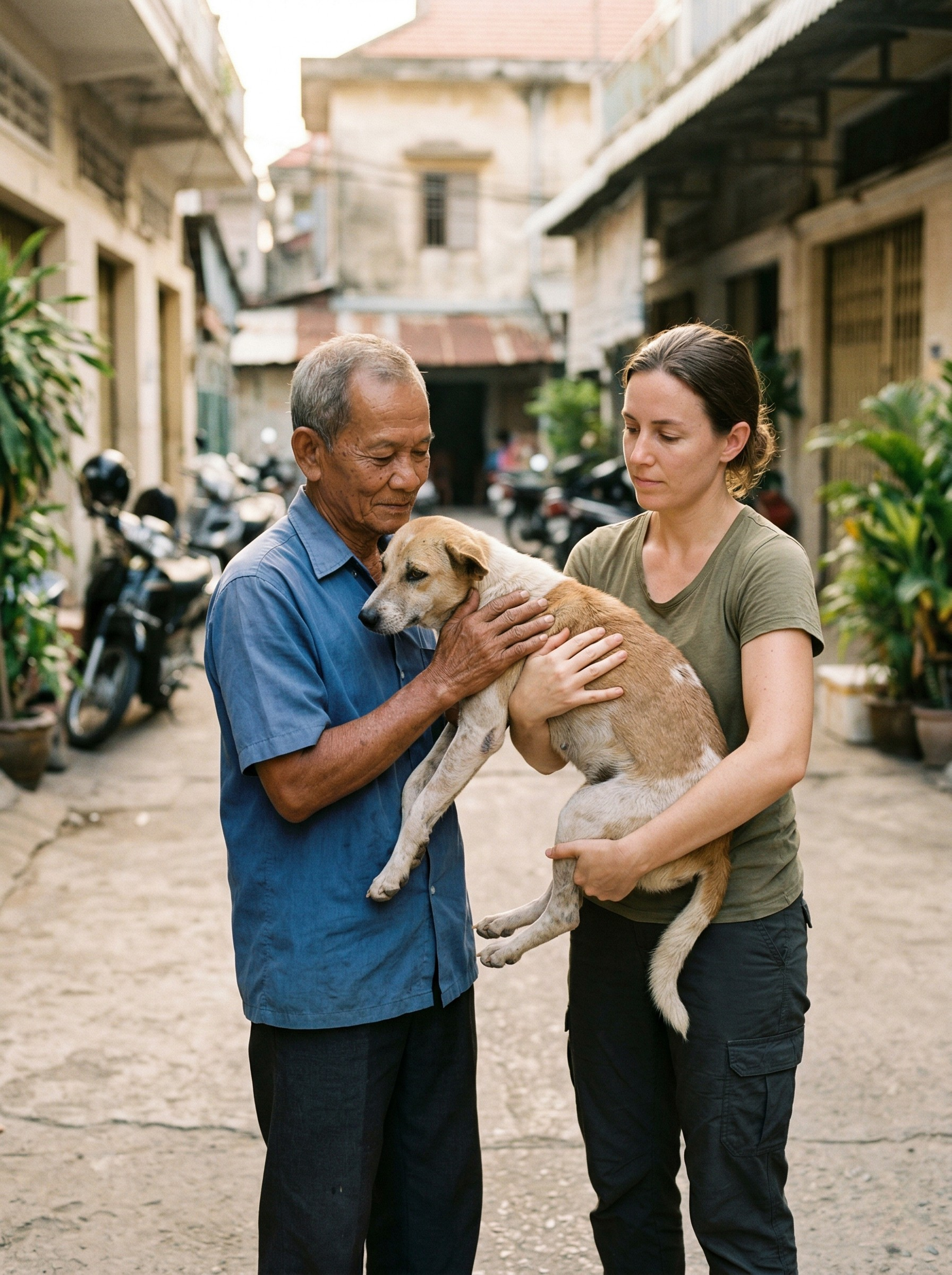 A family at the moment of adoption