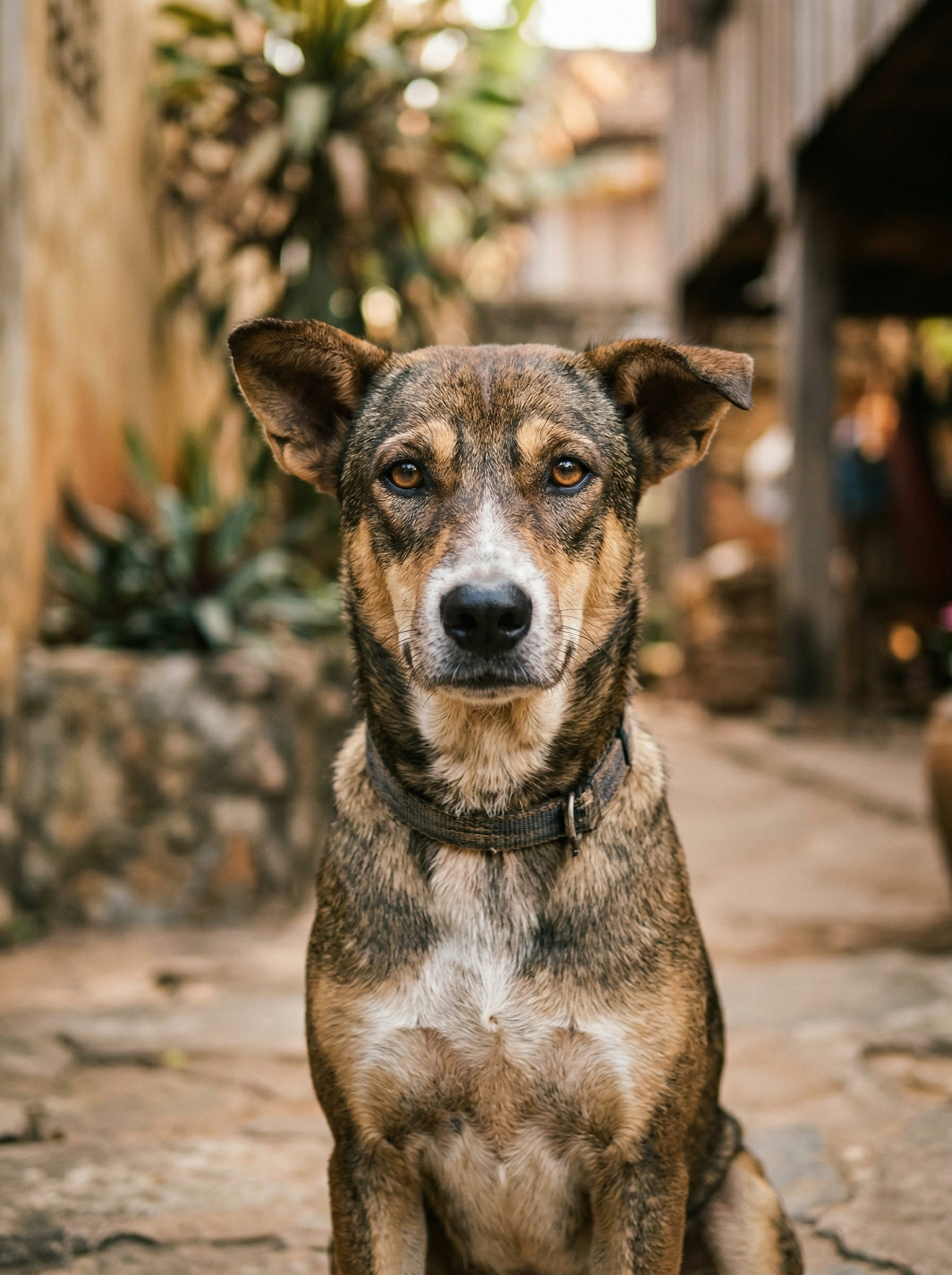 A healthy dog or cat available for adoption